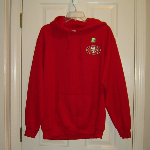Share SF 49ers Promo Graton Casino Red Pullover Hoodie NEW, Women's M - Picture 1 of 4